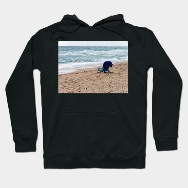 Alone on Beach with Surf, Sand, and Sea. Hoodie by jillnightingale